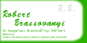 robert brassovanyi business card